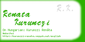 renata kurunczi business card